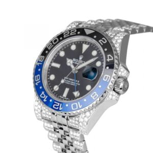 Rolex GMT-Master II 116710BLNR  Custom Half band Diamond Set jubilee