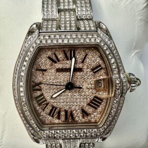 Cartier roadster diamond set on sale watch